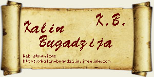 Kalin Bugadžija vizit kartica